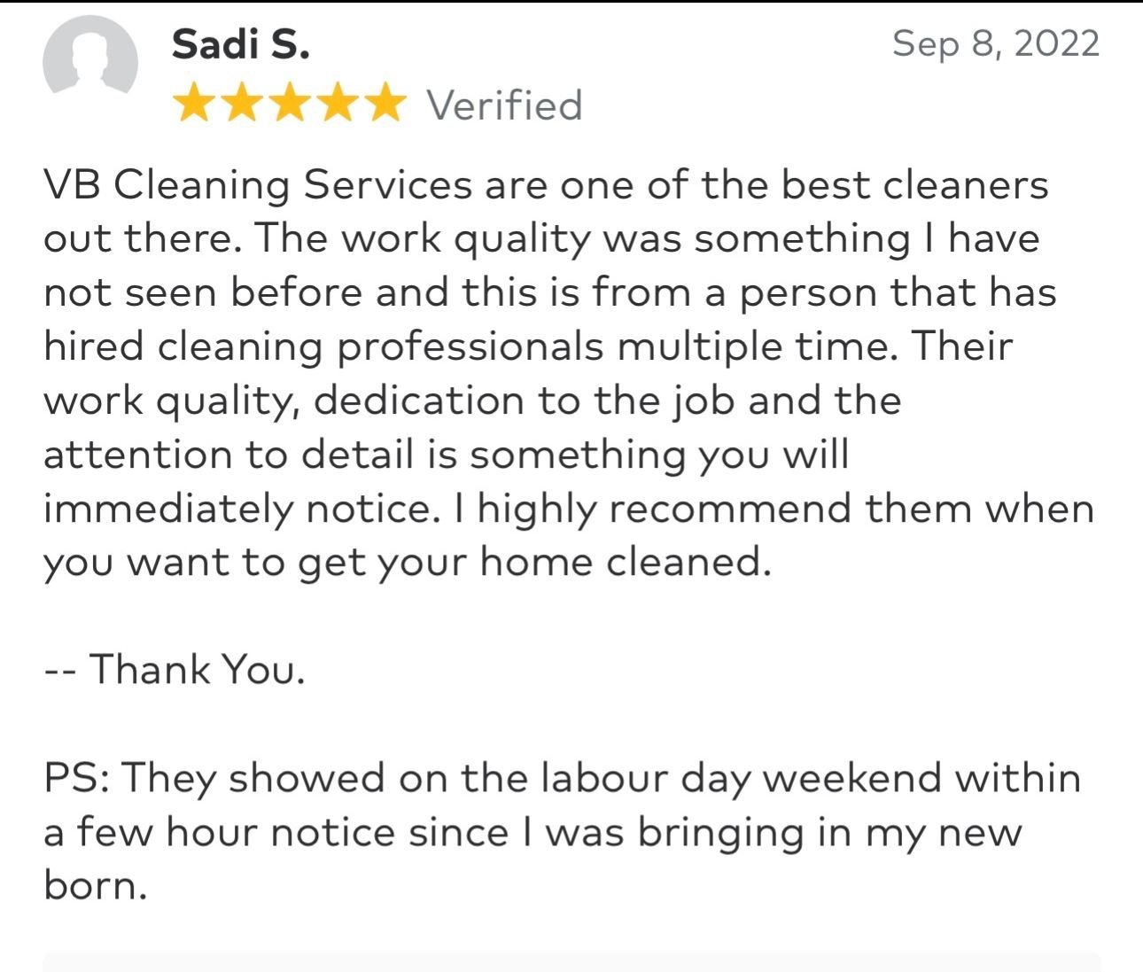 Client review message 3